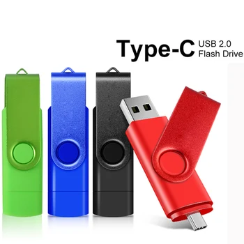 Ключ Type-C висока скорост 2,0 USB Флаш Памет OTG Pen Drive 32 GB 64 GB 128 GB Карта с Флаш диск за Android PC/на Колата/на телевизора USB-C