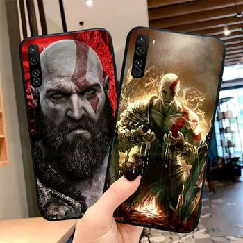 Готин калъф за телефон God of War Kratos за OPPO Find X5 X3 X2 A93 Reno 8 Pro 7 A74 A72 а a53, Мек Черен Калъф за вашия телефон