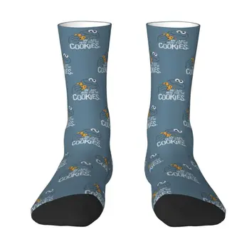 Cookie Monster Мъжки и дамски чорапи за екипажа Унисекс Kawaii с 3D принтом, чорапи с шарките на 