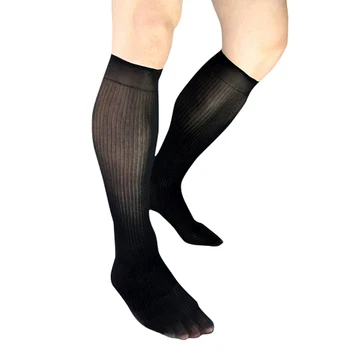 2019 Модерен мъжки копринени чорапи, вечерен костюм, рокля-маркуч, секси прозрачен мъжки чорапи, колекция от гей-харадзюку, фетиш, бизнес чорапи, мъжки