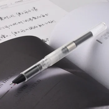 Една дръжка, с две различни дебелини на писане 0,38/0,5 mm, прозрачна писалка с глазура за студенти