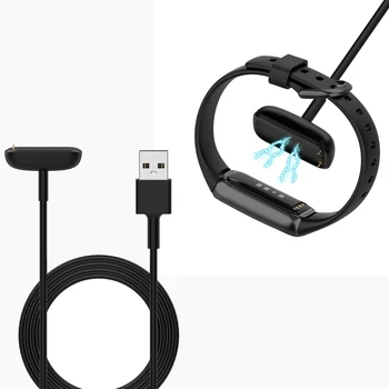 Зарядно устройство за умни часа с USB-кабел за бързо зареждане, кабел, кабели за часовници Fitbit Charge 5/Luxe, аксесоар за смарт часа, магнитни зарядни устройства