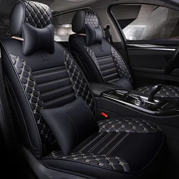 Висококачествен Калъф за автомобилни седалки от изкуствена кожа Hyundai Elantra Touring i30 i30cw I10 Solaris 2 (отпред + отзад), 5-местна възглавницата на седалката