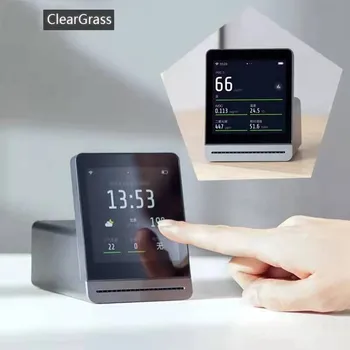 Qingping ClearGrass Air monitor Retina Touch Screen IPS Мобилно сензорно управление на закрито и открито, Детектор на въздуха с чиста трева