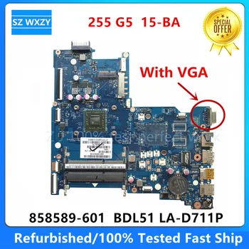 Възстановена дънна Платка за лаптоп HP 255 G5 15-БА с процесор AMD E2-7110 858589-601 858589-001 BDL51 LA-D711P MB Тестван на 100%