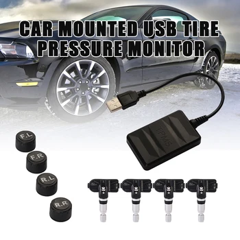 За Android USB ГУМИТЕ, Система за контрол на налягането в гумите Автоматично вътрешен външен сензор за автомобилна навигация TMPS автомобилната алармена