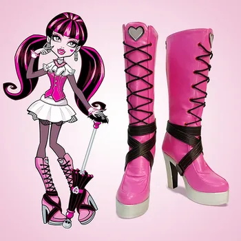 Нови обувки за cosplay в стила аниме, Monster High, обувки Дракулауры, Аксесори за Хелоуин, Dibuat Sesuai Pesanan